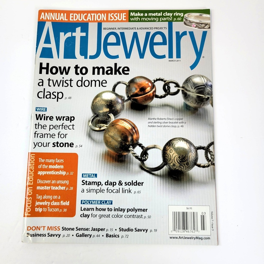 Art Jewelry Magazine March 2011 Annual Education Issue Jewelry Making Tutorials